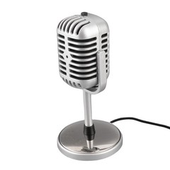 1 Pack Wired Party Microphone Vintage Style Condenser Mic for Singing Recording