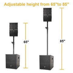 PRORECK 3000W PA Speaker System 12″ Active Subwoofer Line Array Set DJ Party Box