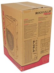 Pair Rockville Power Gig RPG12 12″ Powered Active 1600 Watt 2-Way DJ PA Speakers