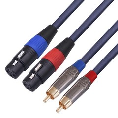 XLR to RCA Cable – 2 XLR Female to 2 RCA Male, HiFi Audio Cable with 4N OFC W…