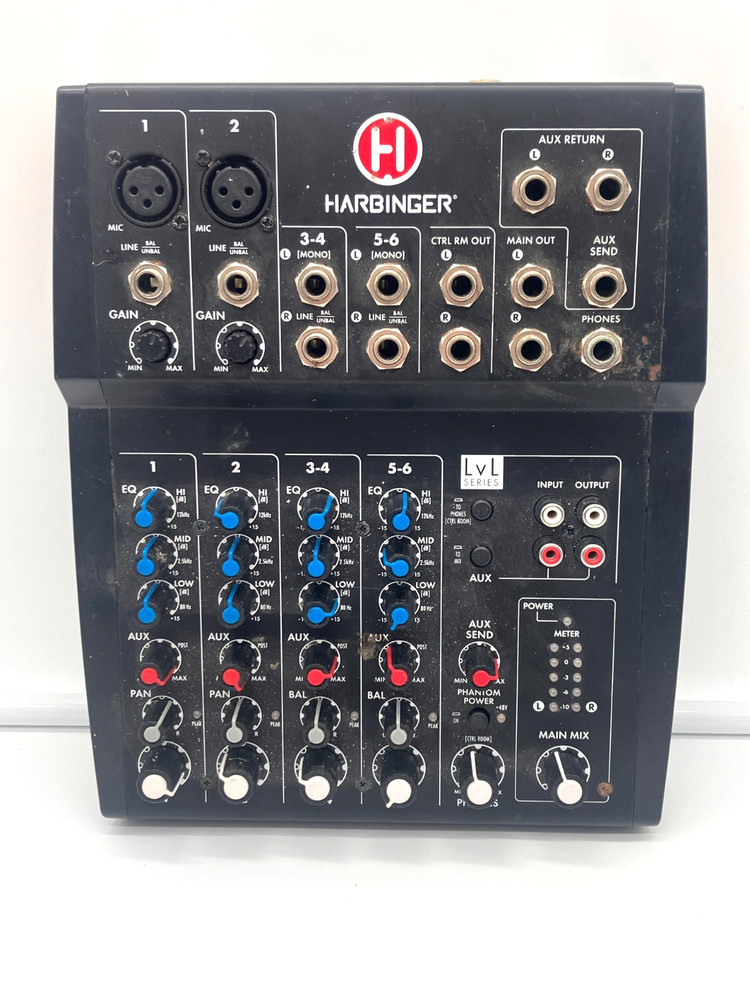 Harbinger L802 8-Channel Mixer Black Body Only No Power Adapter