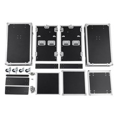 14U PA DJ Rack DJ Cabinet with 2 Table Tops Network Pro Stereo Rack with 4 Wheel