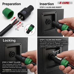 5Core Speakon Adapter High Quality Jack Male Audio Pin Speaker Adapter Connector
