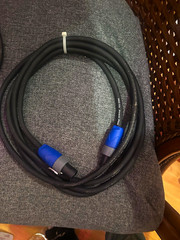 Pro Co Power Plus 12 AWG Speaker Cable 12/2 Speaker Twist Male-Male Black/Blue
