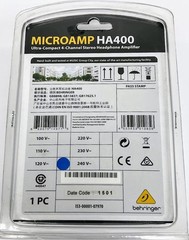 Behringer Microamp HA400 4 Channel Headphone Amplifier Sealed