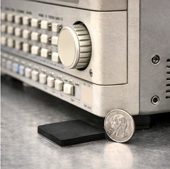 Rectangle Rubber Feet Desktop Musical Gear 1″ x 1 1/2″ X 1/4” Tall w Adhesive