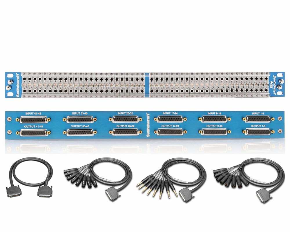 Switchcraft StudioPatch 9625 TT Patchbay | 12 Custom 8ft. Standard Mogami Cables