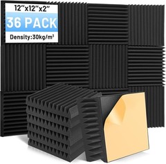 Soundproof Foam Panels 2 Inch Acoustic Wedge 12×12 Inches Studio Office Room