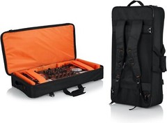 Gator Club Series DJ Backpack with Adjustable Interior and Bright Orange Lining