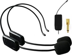 Wireless Microphone System for 2 People, 2.4G Dual Wireless Headset Mics Idea…