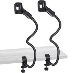 2 Pcs Gooseneck Mic Stand Mic Holder Microphone Stand Mount Adjustable Arm Ad…