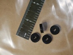 4 SORBOTHANE VIBRATION ISOLATION RINGS 1/2in DIA 1/8in HT 1/8in Hole 12.7×3.2mm
