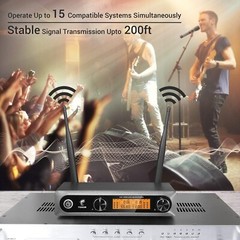 All-Metal UHF Handheld Microphone System for Karaoke and Events – Easy Operation
