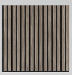 *New*Artika Sonolok Sound Absorbing Slatted Panel Kit Walnut Black – 15.5 sq.ft.