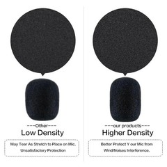 10pcs Mini Sponge Foam Microphone Headset Sponge Windscreen Mic Cover 6-8mm