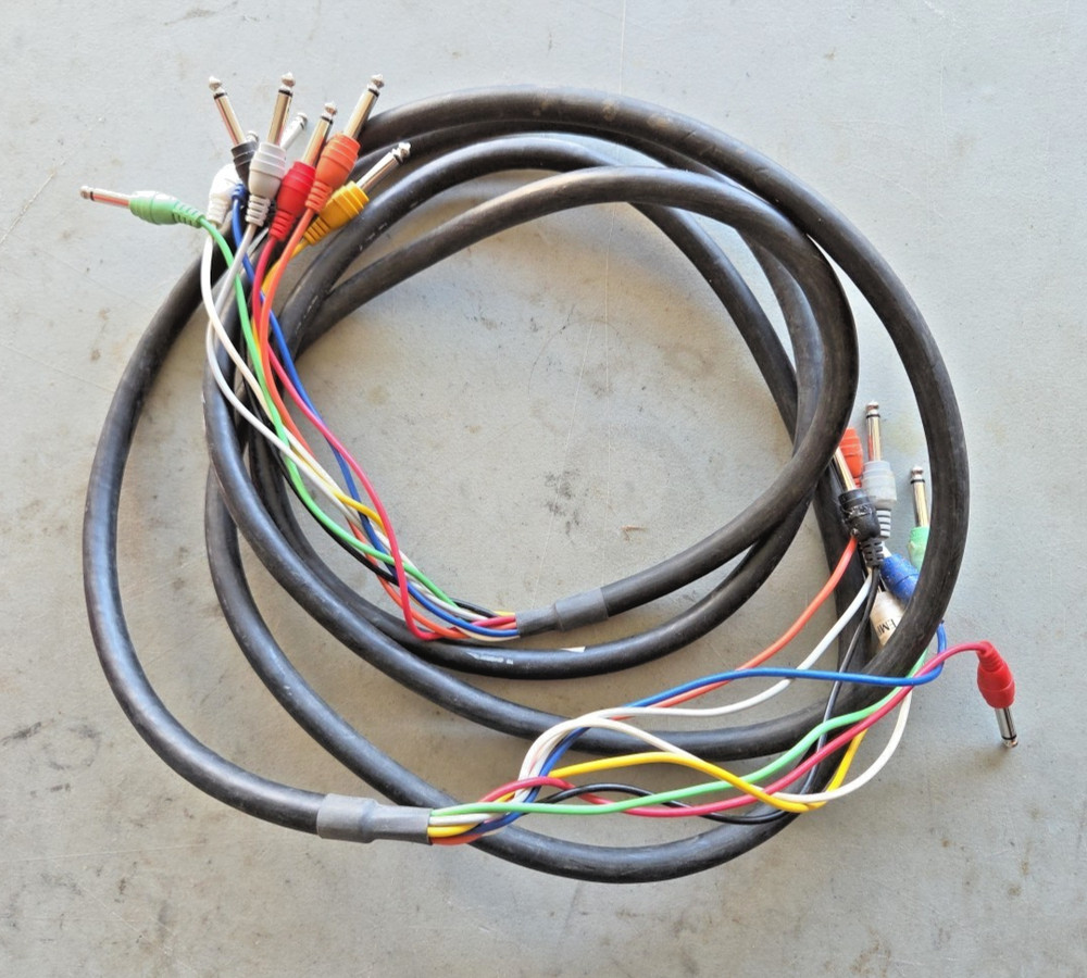 12 Ft – 8 Channel Analog Audio Snake Cable – 8 Phone Plug 1/4″ to 1/4″ /#10