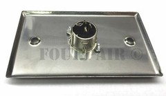 5 Pack – 1-Port Socket XLR Male Stainless Steel Microphone Mic Audio Wall Plate