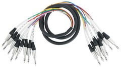Rockville SQ806 8 Channel 6 Foot 1/4″ TRS Snake Cable (Male to Male)