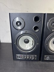 Behringer MS40 Powered Studio Monitors, Working, Tear In Speaker Sold AS IS