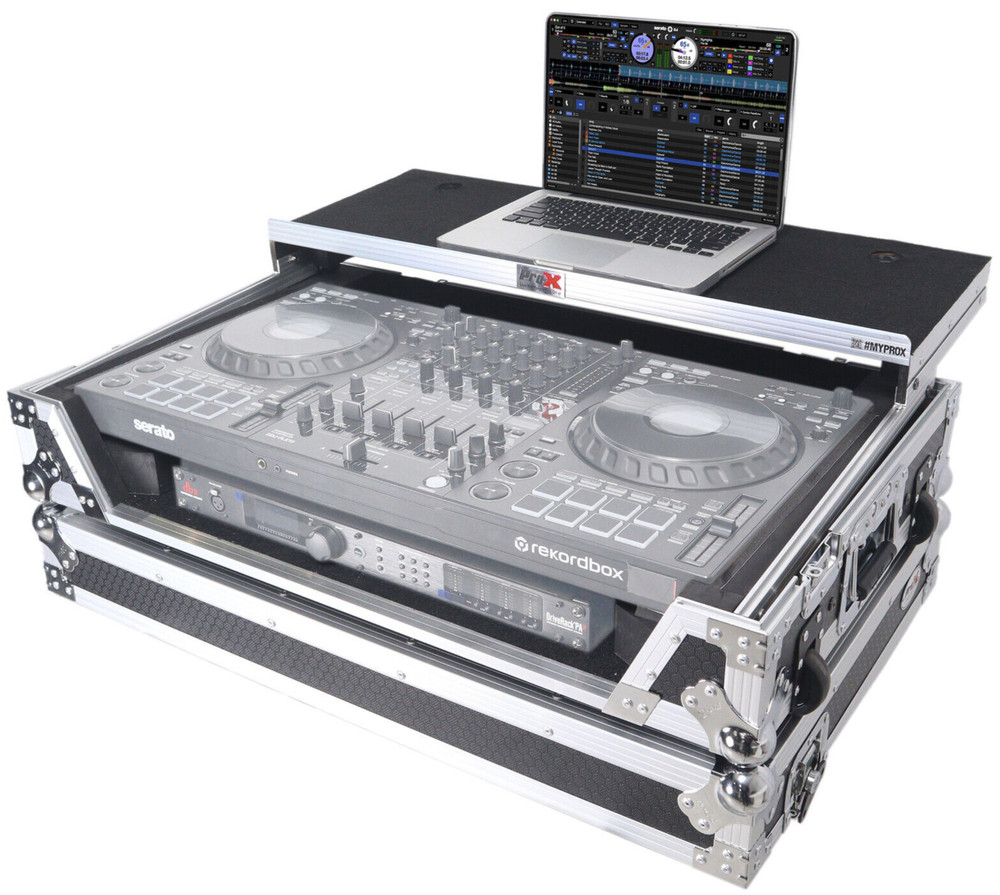 ProX XS-DDJFLX10WLT Pioneer DDJ-FLX10 Case w Laptop Shelf, 1U Rack Space, Wheels