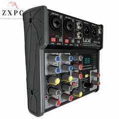 LASE Mini 4 Channel Sound Mixing Console Audio Mixer with USB2.0 audio interface