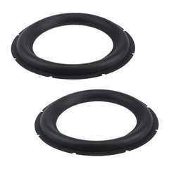 Dnyta 2 Pcs 10″ Perforated Rubber Speaker Foam Edge Surround 10 inch, Black