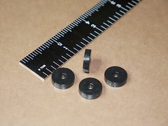 4 SORBOTHANE VIBRATION ISOLATION RINGS 1/2in DIA 1/8in HT 1/8in Hole 12.7×3.2mm