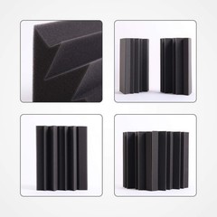 8 Pack – Bass Traps Acoustic Foam Corner, 8“X8“X12“ Black Bass Traps Corner