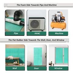 Double Noise Blocker Sound Proof Foam, 39.4 X 13.4 X 1 inch Egg Crate Foam Ru…