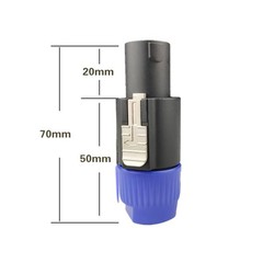 4 Pole Speakon Connectors Audio Speaker Plug Twist Lock 4 Pole Speaker Plug 1/4x