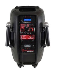 Rockville RAM15BT 15″ Rechargeable Powered 800W PA DJ Speaker, 2 Mics, Bluetooth