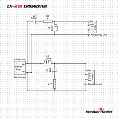 4PACK LX-218 2Way 1.6Khz High Power Passive Speaker Crossover Driver Attn EQ