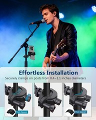 Mic Stand Phone Holder, Phone Holder Mount for Microphone Stand, Music Stand,…