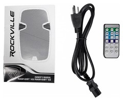 Rockville RAM15BT 15″ Rechargeable Powered 800W PA DJ Speaker, 2 Mics, Bluetooth