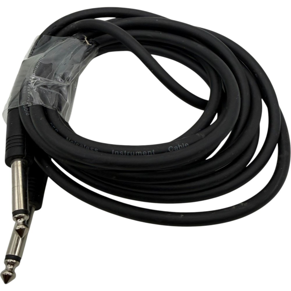 Unbranded 1/4 Inch TS Instrument Cable 9ft Noiseless Guitar Amp Cord Black Used