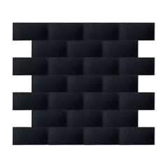 4″x8″x.5″ 3D Peel & Stick Sound Absorbing Polyester Tiles, Wall Décor (4 pcs)