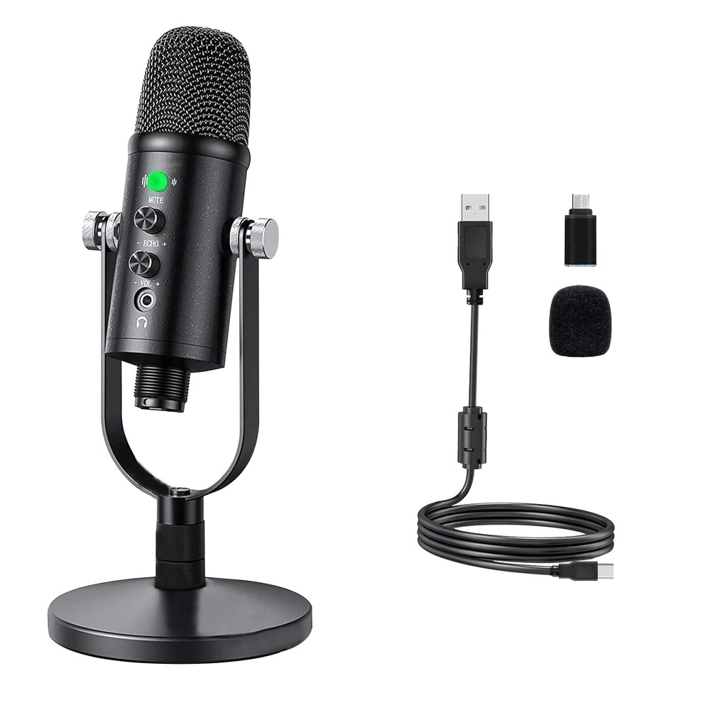 USB Microphone Metal Condenser Mic:Plug&Play Gaming Microphones on PC,Mac,Twi…