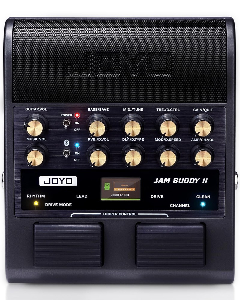 10W Portable Electric Guitar Amp Multi-Effects Pedal Combo Black