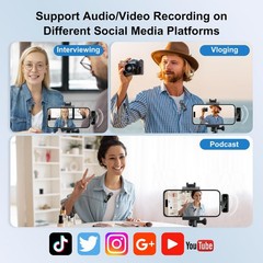 Mini Lavalier Microphone 48KHz 16-Bit, 45H Battery, 100ft Range – for Video