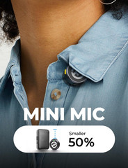 Lark M2 Wireless Microphone for Iphone/Camera/Android/Pc, 48Khz/24-Bit High Fide