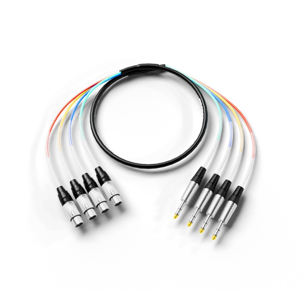 PRORECK 4 Channels 6ft Snake Cable 1/4“ TRS-XLR Female Audio Cable