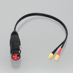Balanced XLR Jack 3Pin to +/- Hot/Cold Dual Microdot 1FT MIC Preamplifier cable