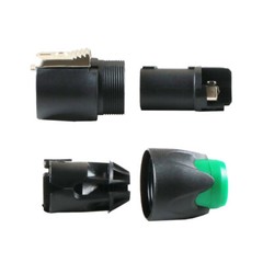 2X Speakon 4 Pole Plug Speaker Audio Cable Connector Red Yellow Blue Green Black