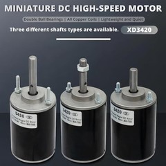 High Torque DC Motor 12V/24V 30W – 3500/7000RPM Permanent Threaded Shaft