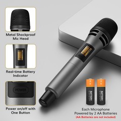 Wireless Microphone System – 10-Channel UHF Handheld, Headset & Lavalier Mics