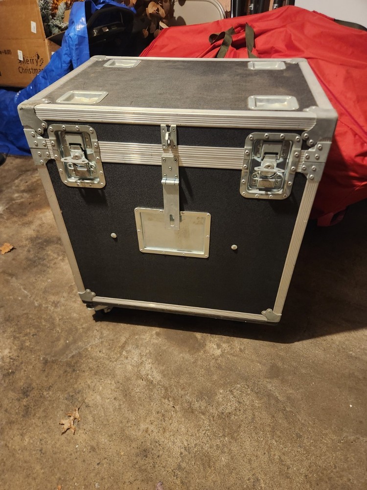 Large Black Padded Multipurpose Road Case Wood Aluminum Foam Carry Handles