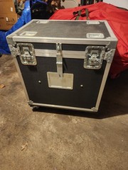 Large Black Padded Multipurpose Road Case Wood Aluminum Foam Carry Handles