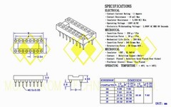 200pc DIP IC Socket 2x3P 2×3 6P Screw Machine Round hole 2.54×7.62mm 0.1″x0.3″