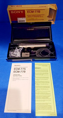 Vintage New NOS Sony ECM-77B Mic in Box Mid 1980s Lavalier Pro Broadcast Japan