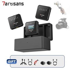 7artisans 2.4g Wireless Lavalier Microphone System Charging Box 48K 24Bit Vlog